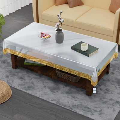 HOMESTIC Self Design 4 Seater Table Cover(Transparent, PVC)