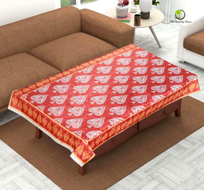 Sparklings Fleur-de-lis 4 Seater Table Cover(Multicolor, Cotton)