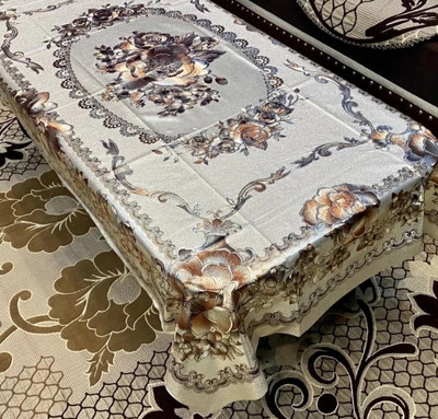 SHRI MAHAVIR IMPEX Floral 4 Seater Table Cover(Multy, Polyester)
