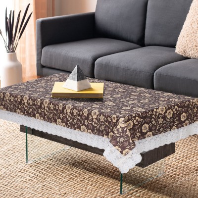 Dakshya Industries Printed 4 Seater Table Cover(Beige, Brown, PVC)