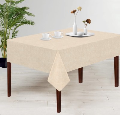 OASIS Self Design 8 Seater Table Cover(Beige, Cotton)