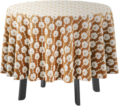 Vargottam Printed 4 Seater Table Cover(Light Brown, Polyester)