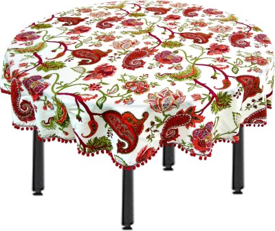 Miyanbazaz Printed 6 Seater Table Cover(Red, Cotton)