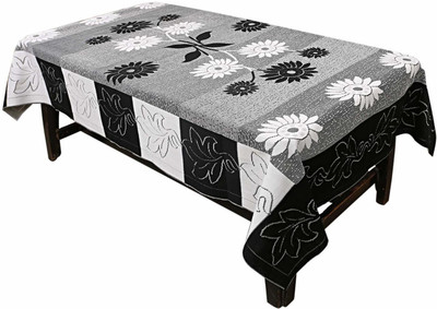 Fratco Cotton 4 Seater Self Design Table Cover (Black and white) Offers & Cashback