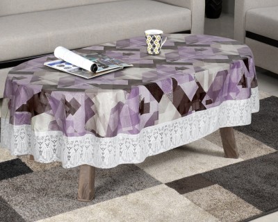 The Furnishing Tree Printed 2 Seater Table Cover(Voilet, PVC)