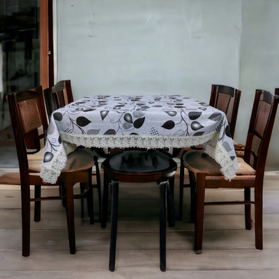 kashtu Embroidered 4 Seater Table Cover(Grey, Polyester)
