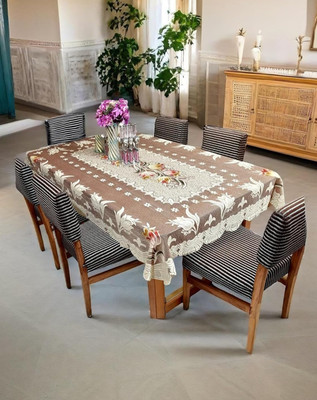 WONDERLAND Abstract 4 Seater Table Cover(Multicolor, PVC)