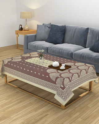 MHF Abstract 8 Seater Table Cover(Maroon Cream, Polyester)