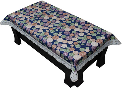 DPA Collection Printed 4 Seater Table Cover(Blue, PVC)