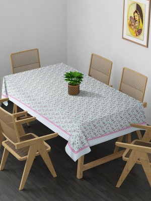 Alina decor Floral 6 Seater Table Cover(Green, Polyester)