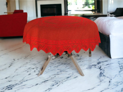 Bigger fish Printed 2 Seater Table Cover(Maroon, Polyester)