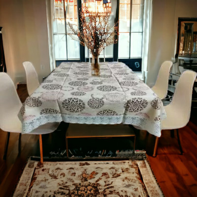 Mopak Decor Printed 4 Seater Table Cover(Brown, Polyester)