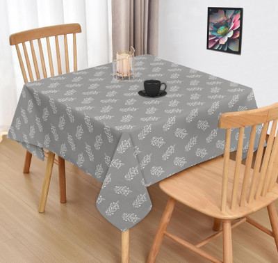 OASIS Printed 2 Seater Table Cover(Grey, Cotton)