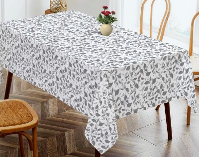 OASIS Printed 4 Seater Table Cover(Grey, White, Cotton)