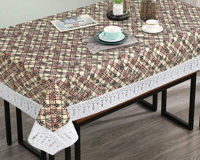 The Furnishing Tree Self Design 12 Seater Table Cover(Yellow, PVC)