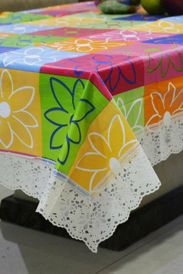 Mopak Decor Printed 4 Seater Table Cover(Multicolor, Polyester)