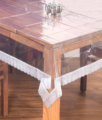 KUBER INDUSTRIES Solid 6 Seater Table Cover(Aqua, Plastic)