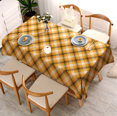 Aavis Decor Polyester 4 Seater Checkered Table Cover(Multicolor)