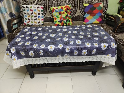 ZITIN Printed, Floral 4 Seater Table Cover(Blue, PVC, Polyester)