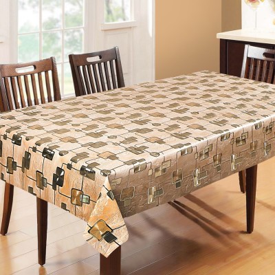 Dakshya Industries Printed 6 Seater Table Cover(Gold, PVC)