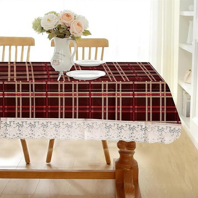 Casanest Checkered 10 Seater Table Cover(Multicolor, Plastic)
