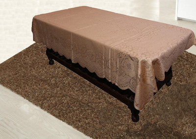 KUBER INDUSTRIES Printed 4 Seater Table Cover(Brown, Cotton)