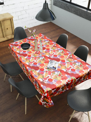 ZITIN Printed 4 Seater Table Cover(Multicolor, PVC)