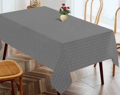 OASIS Checkered 4 Seater Table Cover(Grey, Cotton)
