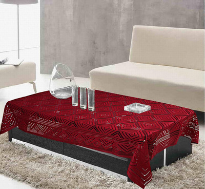 Chhapri Self Design 4 Seater Table Cover(Maroon, Cotton)