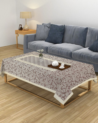 MHF Abstract 8 Seater Table Cover(Maroon, Polyester)