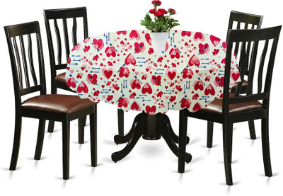 SLACXICO Printed 6 Seater Table Cover(Multicolor, PVC)