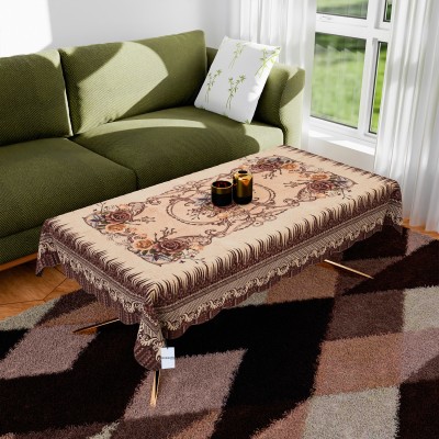 HOMESTIC Self Design 4 Seater Table Cover(Brown, Polyester)