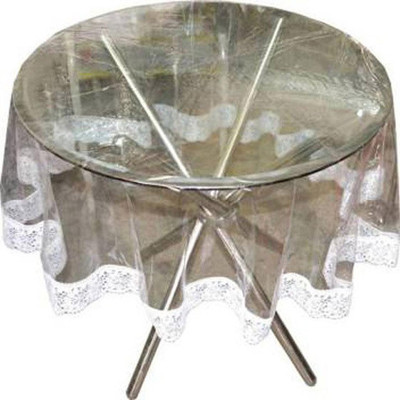 Shri Ganesh Handloom Solid 4 Seater Table Cover(White, PVC)