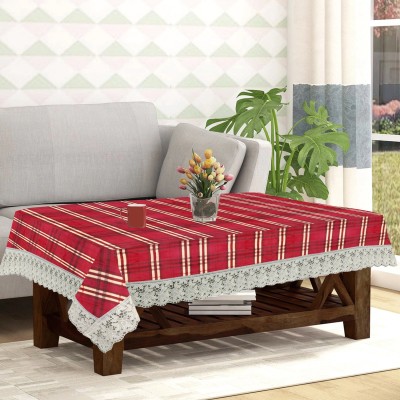 E-Retailer Printed 4 Seater Table Cover(Red, PVC)