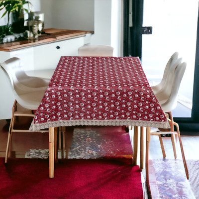 Mopak Decor Printed 4 Seater Table Cover(Pink, Polyester)