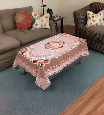 Tagve Self Design, Crocheted 4 Seater Table Cover(Rust Print, Cotton)