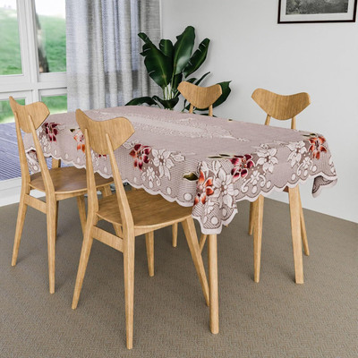 MANGERAM Floral 4 Seater Table Cover(Multicolor, Cotton)
