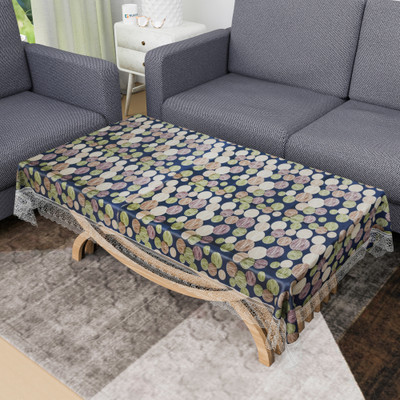 KUBER INDUSTRIES Self Design 4 Seater Table Cover(Blue, PVC)