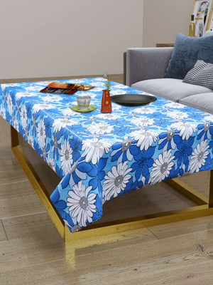 DPA Collection Checkered 4 Seater Table Cover(Blue, PVC)
