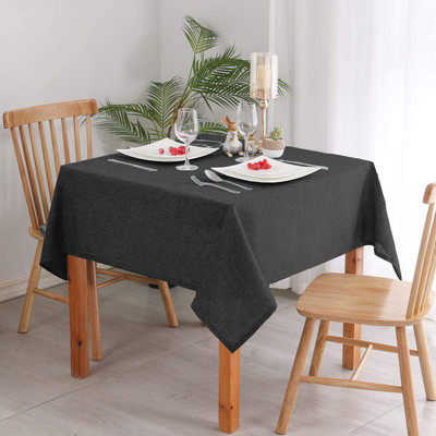 Freshfromloom Solid 2 Seater Table Cover(Dark Grey, Polyester)