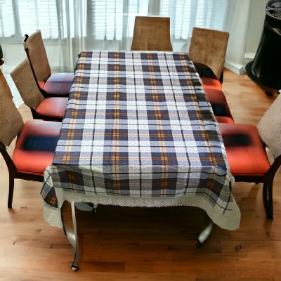 Mopak Decor Printed 4 Seater Table Cover(Blue, Polyester)