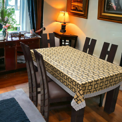 Mopak Decor Printed 4 Seater Table Cover(Brown, Polyester)