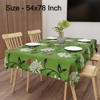 Wings Star Printed 6 Seater Table Cover(Green, Polyester)