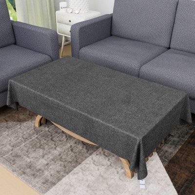 HOMESTIC Self Design 4 Seater Table Cover(Grey, Cotton)