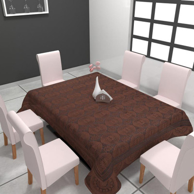 Flipkart SmartBuy Self Design 6 Seater Table Cover(Brown, Polyester)