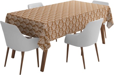 Vargottam Printed 4 Seater Table Cover(Tawny Brown3, Polyester)