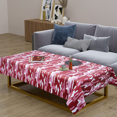 Dakshya Industries Self Design 4 Seater Table Cover(Maroon, PVC)