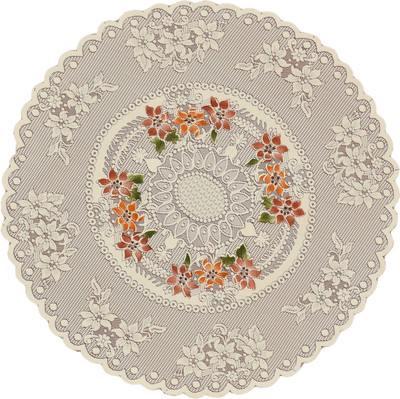 MANGERAM Floral 6 Seater Table Cover(Multicolor, Cotton)