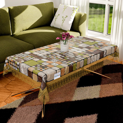 HOMESTIC Self Design 4 Seater Table Cover(Multicolor, PVC)