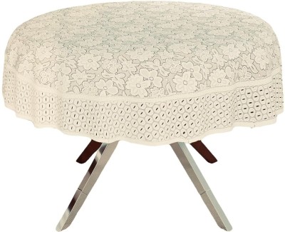 Dakshya Industries Embroidered 6 Seater Table Cover(Off White, Cotton)